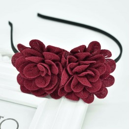 New Children's flower headband hollow solid color  hair accessories 