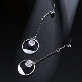  Great Gifts  Women Girl Fashion Earrings  Crystal Heart Long Pendant Drop Earrings  Jewelry Accessories 