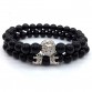 Charm Fashion Accessories 2pcs/set Crown Lion Bracelet Couple Stone Bead Jewelry32843785847