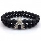 Charm Fashion Accessories 2pcs/set Crown Lion Bracelet Couple Stone Bead Jewelry32843785847