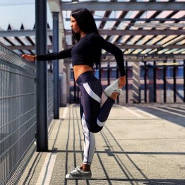  Fitness Leggings For Women Work Out   White Black  New  Pattern 