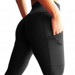 Push Up Leggings Women Fitness  High Waist With Pockets Fashion Solid Bodybuilding 