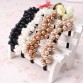 Pearls Beads Headbands Ponytail Holder Girls Scrunchies Vintage Elastic  Headdress32650661725