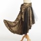 Women Steampunk Victorian Goth Chartreuse Flounce Bustle Sarong Skirt (Can be weared as Cape Top)32699447572