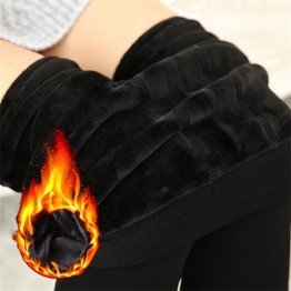 New  Cashmere Fashion Leggings Women  Warm  Bright Velvet Knitted Thick  Super Elastic Pants